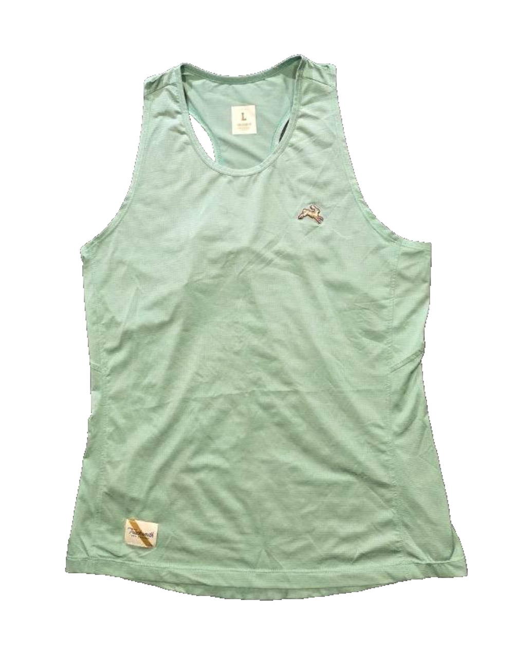 Tracksmith Womens Racerback Athletic Tank Top Mint Green Size Large A010595